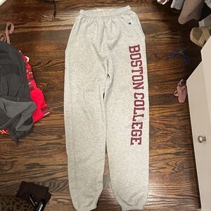 Champion Kids Gray and Maroon Boston College Sweatpants